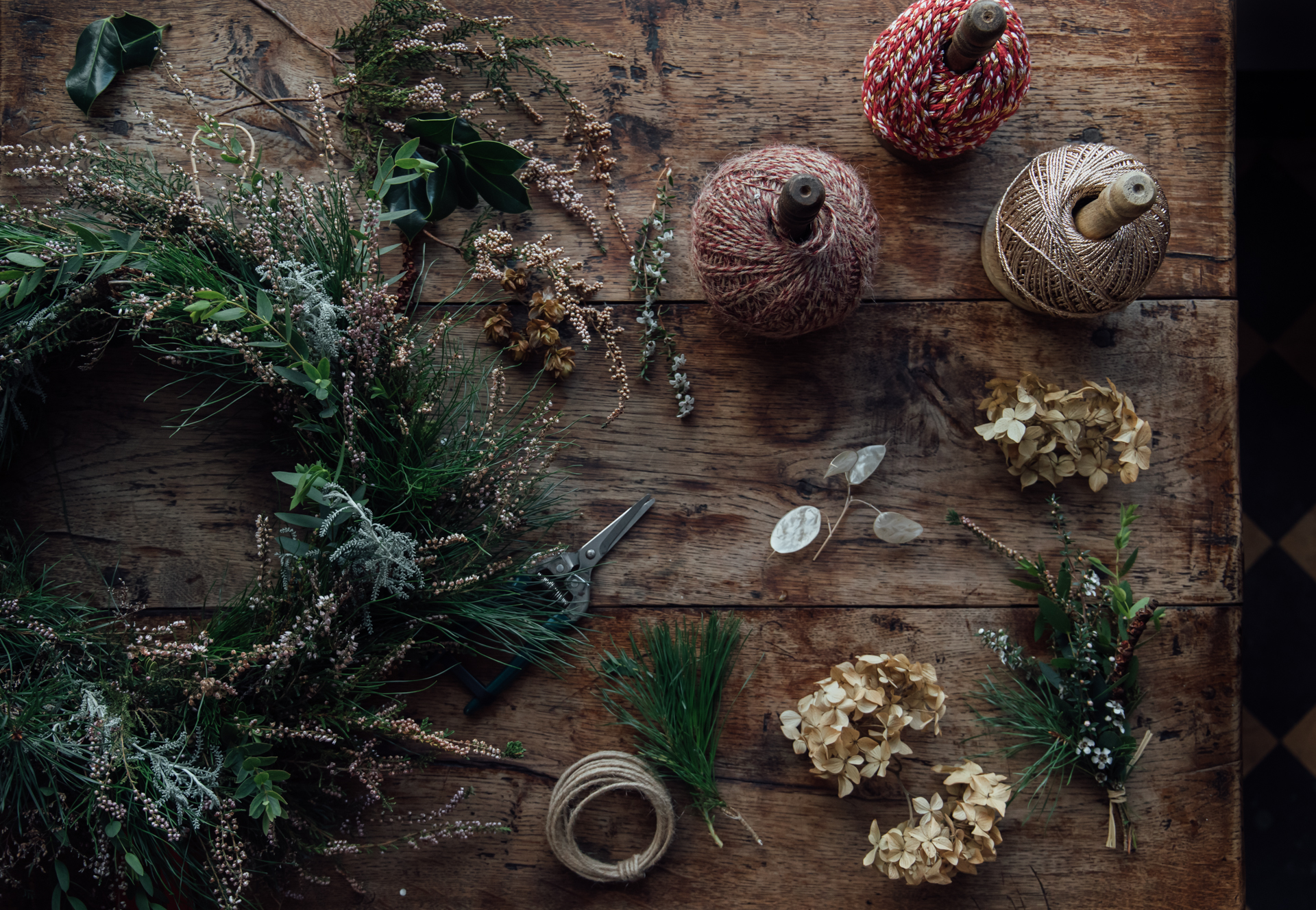 Christmas Harbour House wreath making event